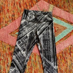 lululemon athletica Black and White Patterned Leggings